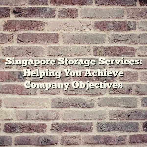 Singapore Storage Services: Helping You Achieve Company Objectives