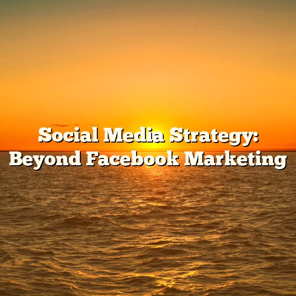 Social Media Strategy: Beyond Facebook Marketing