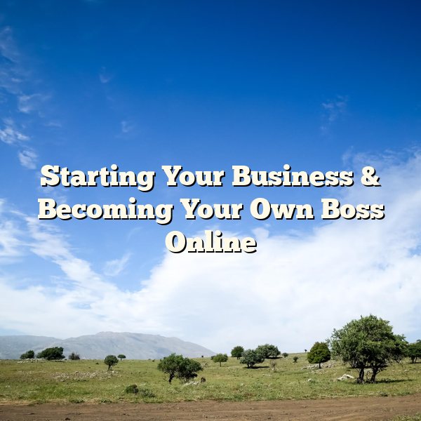 Starting Your Business & Becoming Your Own Boss Online