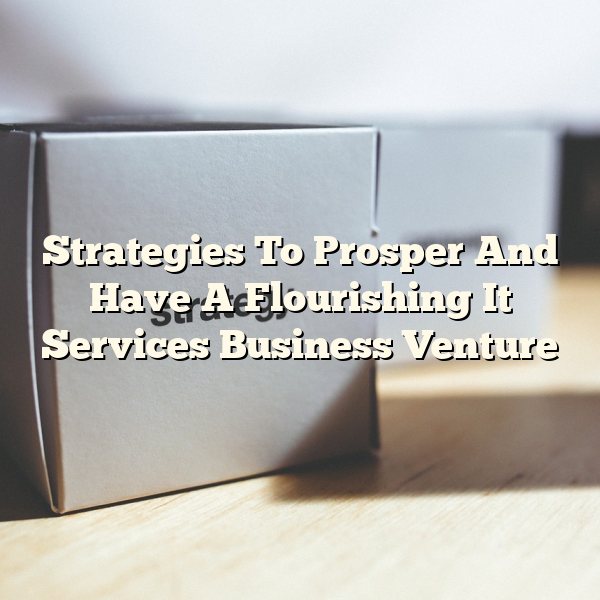 Strategies To Prosper And Have A Flourishing It Services Business Venture