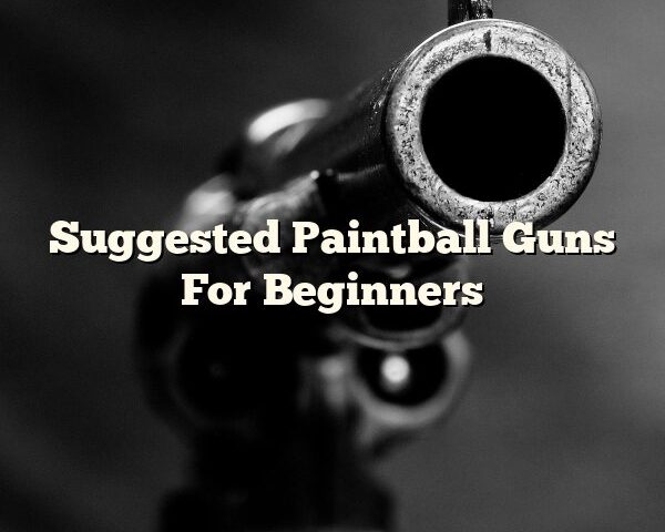 Suggested Paintball Guns For Beginners