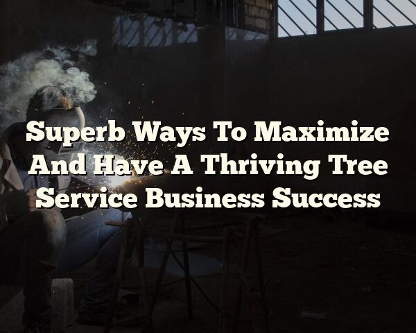 Superb Ways To Maximize And Have A Thriving Tree Service Business Success