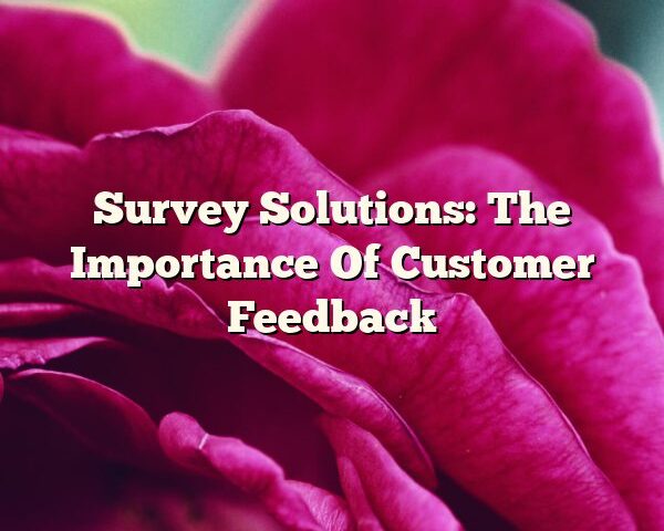 Survey Solutions: The Importance Of Customer Feedback