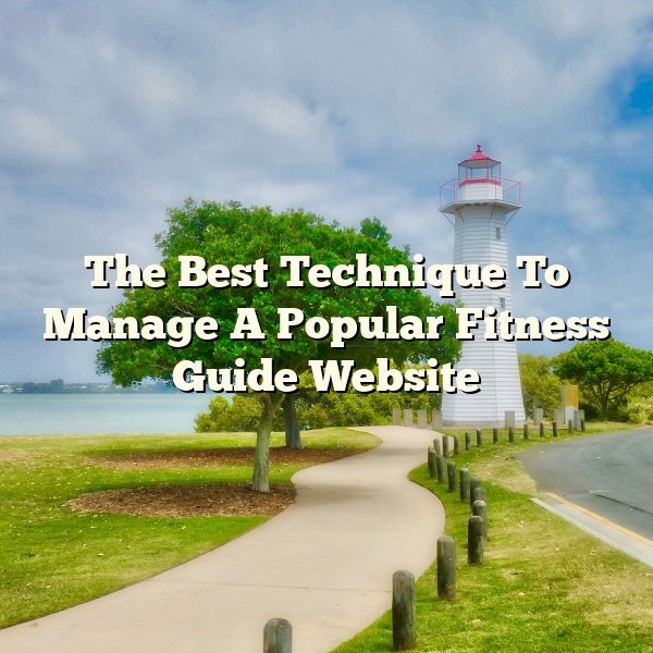 The Best Technique To Manage A Popular Fitness Guide Website