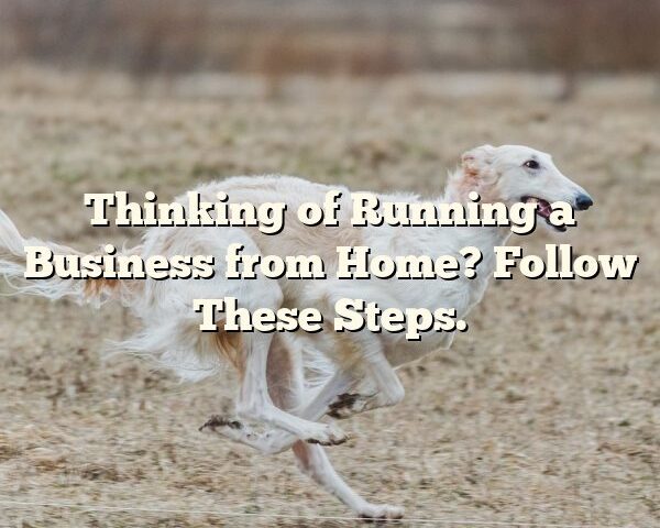 Thinking of Running a Business from Home? Follow These Steps.