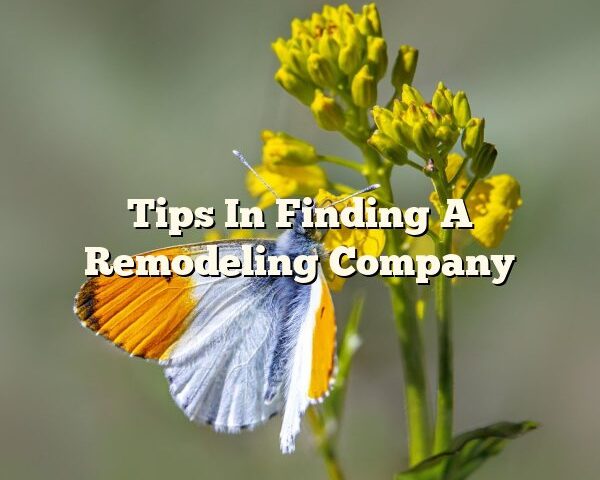 Tips In Finding A Remodeling Company