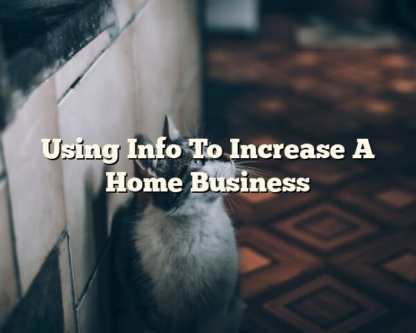 Using Info To Increase A Home Business