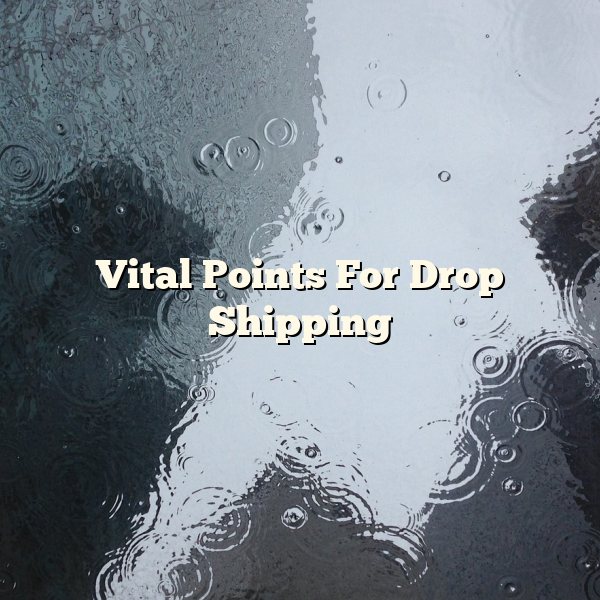 Vital Points For Drop Shipping