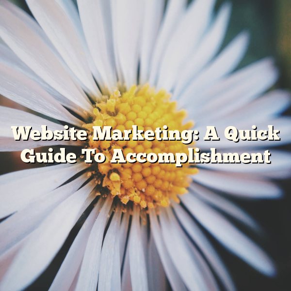 Website Marketing: A Quick Guide To Accomplishment