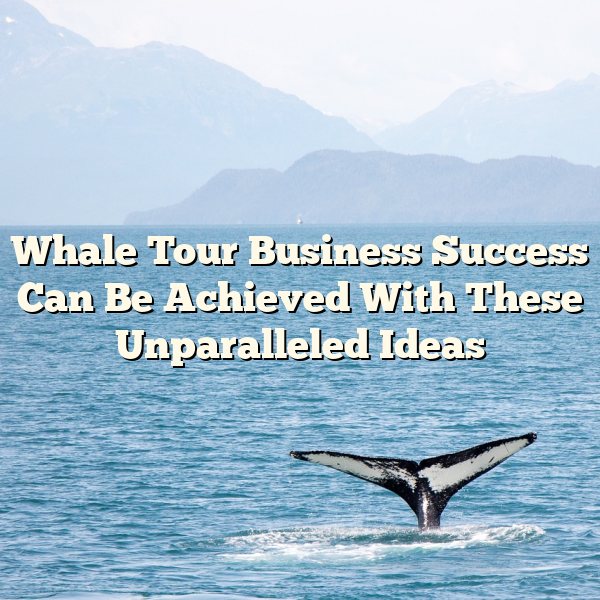 Whale Tour Business Success Can Be Achieved With These Unparalleled Ideas