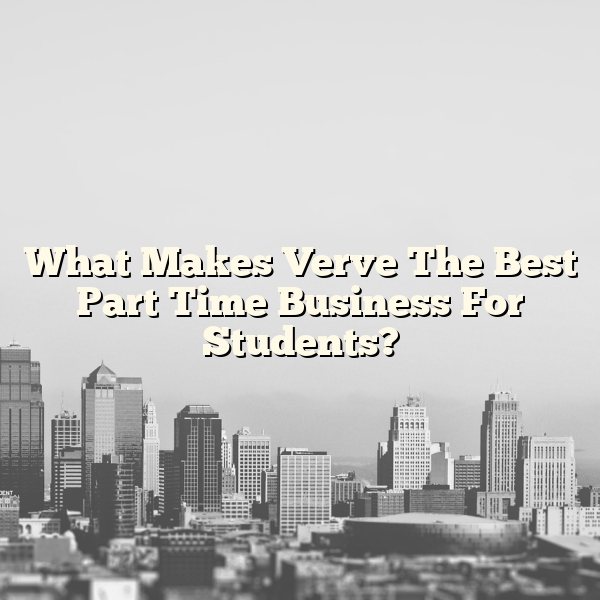 What Makes Verve The Best Part Time Business For Students?