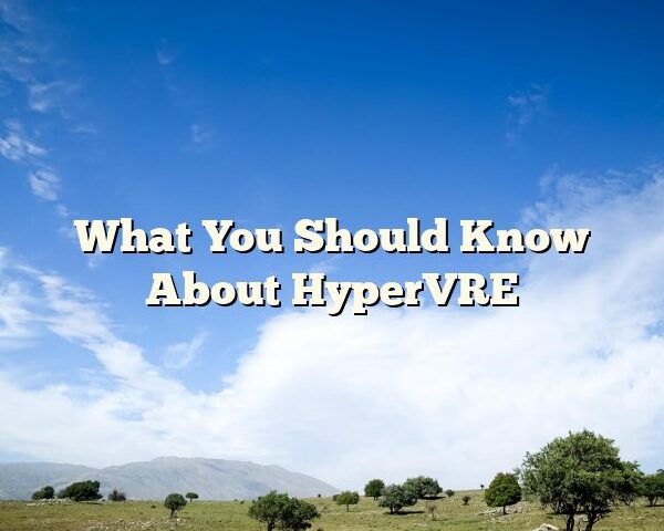 What You Should Know About HyperVRE