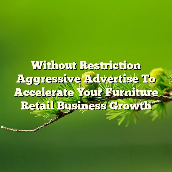 Without Restriction Aggressive Advertise To Accelerate Your Furniture Retail Business Growth