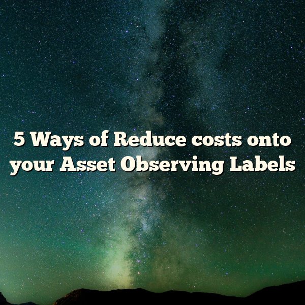 5 Ways of Reduce costs onto your Asset Observing Labels