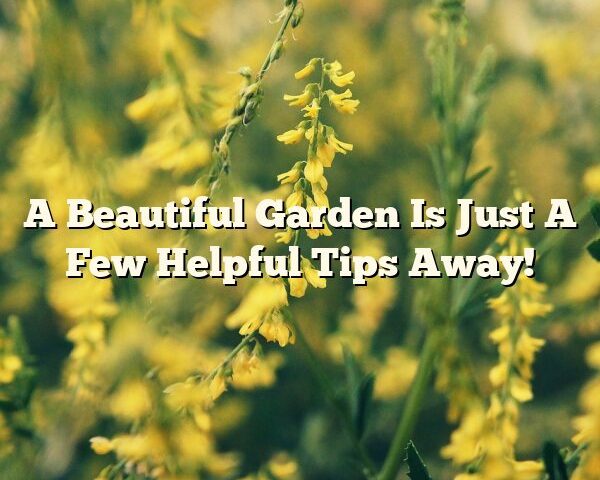 A Beautiful Garden Is Just A Few Helpful Tips Away!