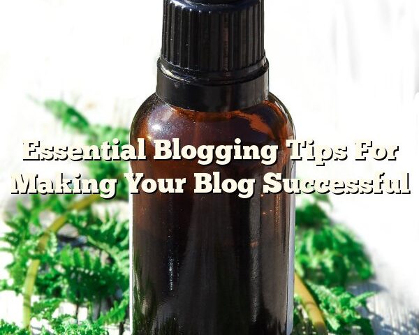 Essential Blogging Tips For Making Your Blog Successful