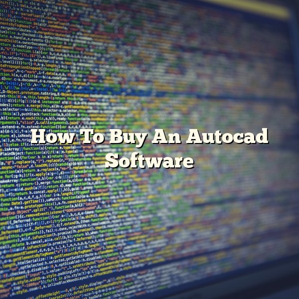 How To Buy An Autocad Software