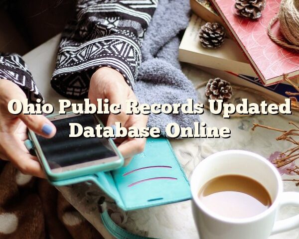 Ohio Public Records Updated Database Online