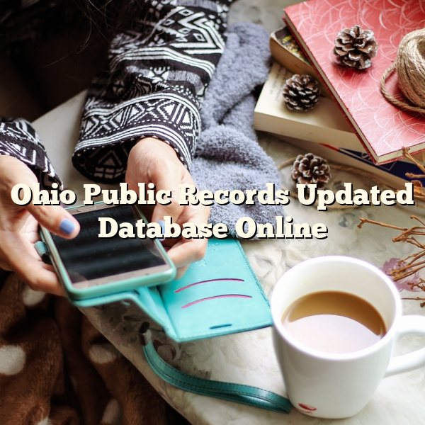 Ohio Public Records Updated Database Online