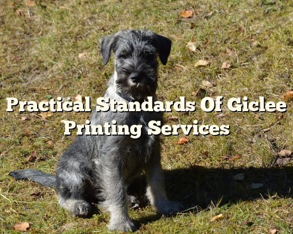 Practical Standards Of Giclee Printing Services