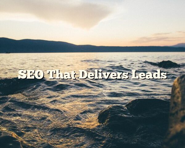 SEO That Delivers Leads