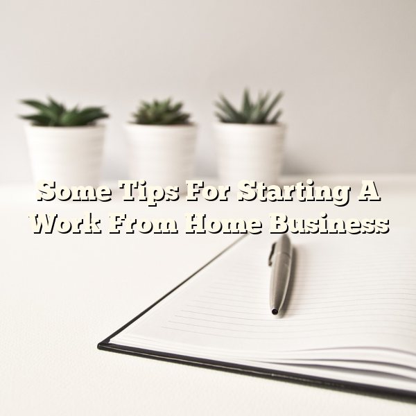 Some Tips For Starting A Work From Home Business