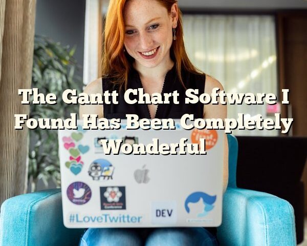 The Gantt Chart Software I Found Has Been Completely Wonderful