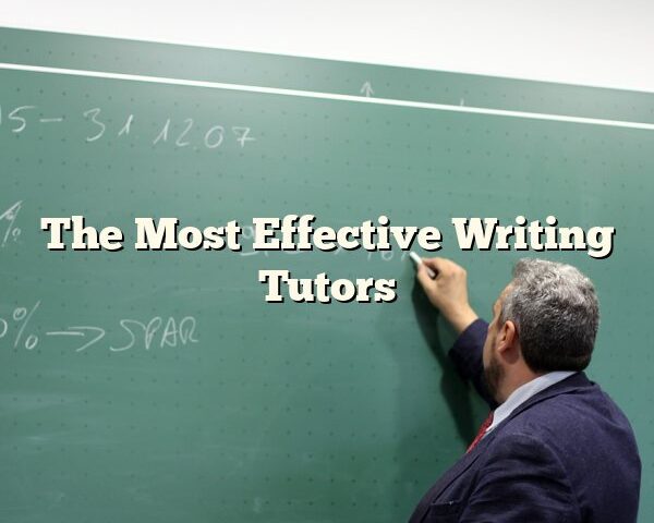 The Most Effective Writing Tutors