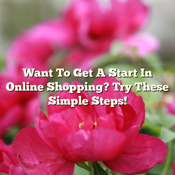 Want To Get A Start In Online Shopping? Try These Simple Steps!