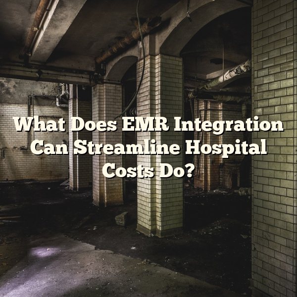 What Does EMR Integration Can Streamline Hospital Costs Do?