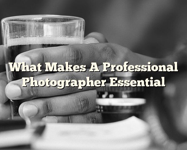 What Makes A Professional Photographer Essential