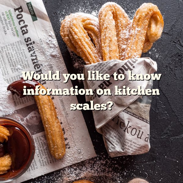 Would you like to know information on kitchen scales?