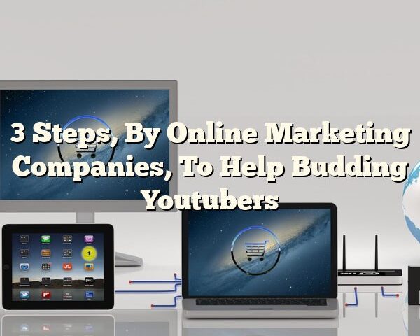 3 Steps, By Online Marketing Companies, To Help Budding Youtubers